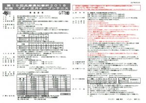 アオノ正月オープン2018要項